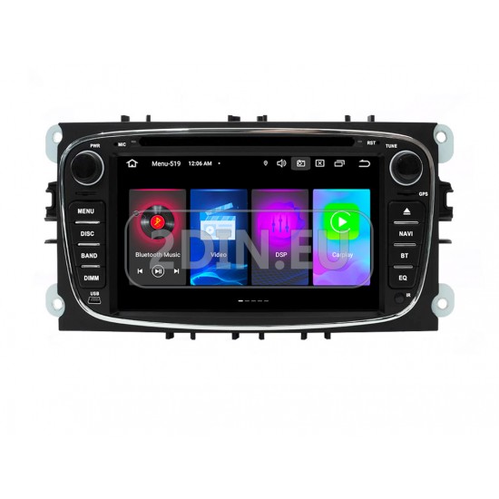 FORD Mondeo, Focus, S-Max, C-Max, Galaxy - МУЛТИМЕДИЯ / Навигация android 16 DVD черна + DSP + CARPLAY + ANDROID AUTO